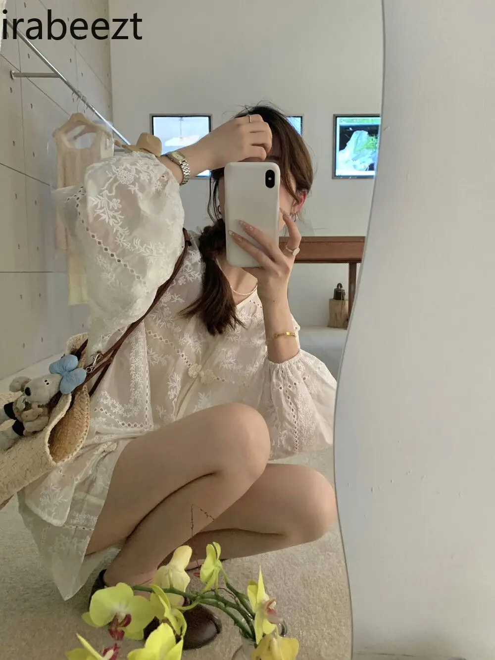 New Chinese Style Design Set Hollow Embroidery Jacket Summer Fashion Western-style White Pants Two-piece Set New Deux-pièces