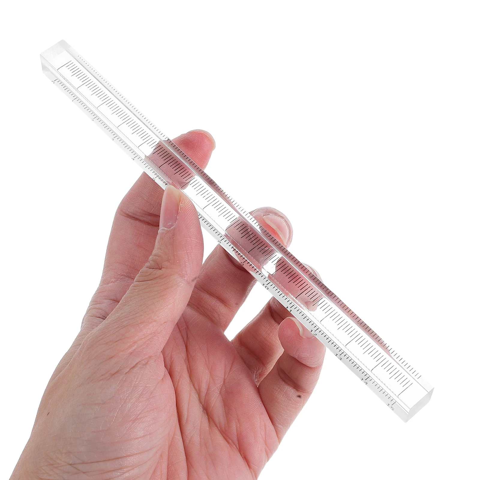 

3pcs Transparent Ruler Set Acrylic Straight Square Stick Classroom School Office Geometry Drawing Measuring Tool