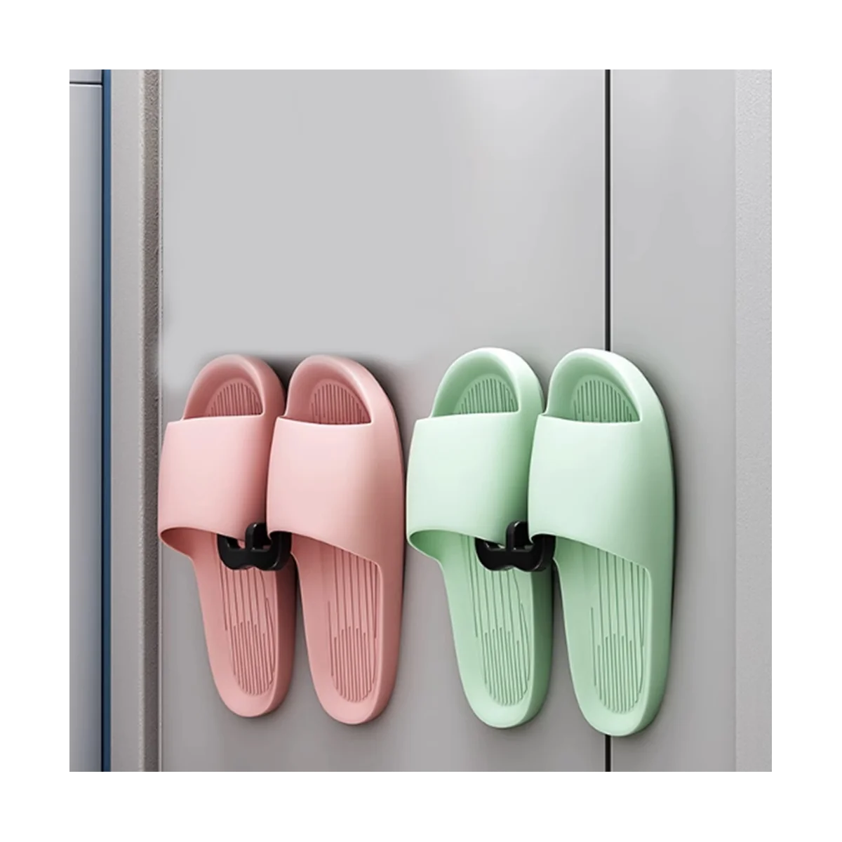 Настенная стойка для обуви, 4 шт., держатель для тапочек, органайзер для тапочек, самоклеящаяся стойка для обуви для дверей, шкафов, ванной, кухни