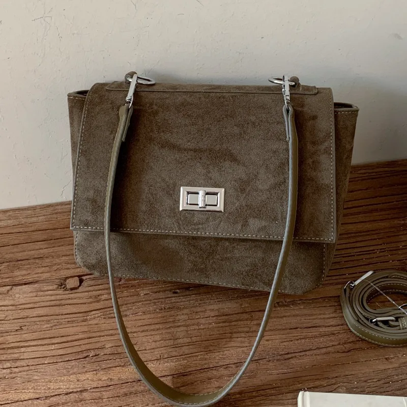 

Роскошная винтажная квадратная сумка 2024, просторная женская сумка через плечо, пригородная сумка через плечо, минималистичная сумка «день-ночь», текстурированная