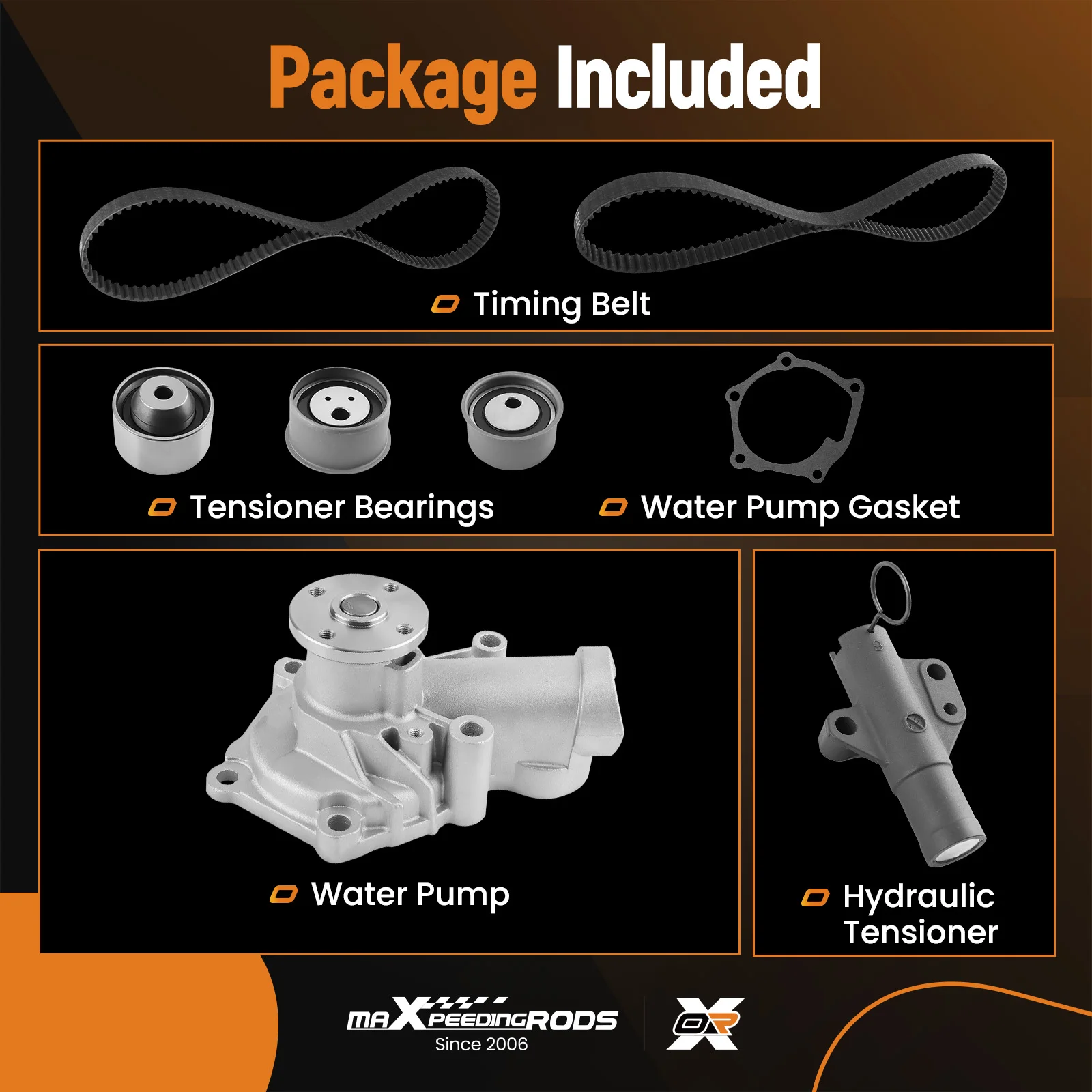 

Timing Belt Water Pump Set for Mitsubishi Galant 2.4L SOHC 2004-2006 1300A066