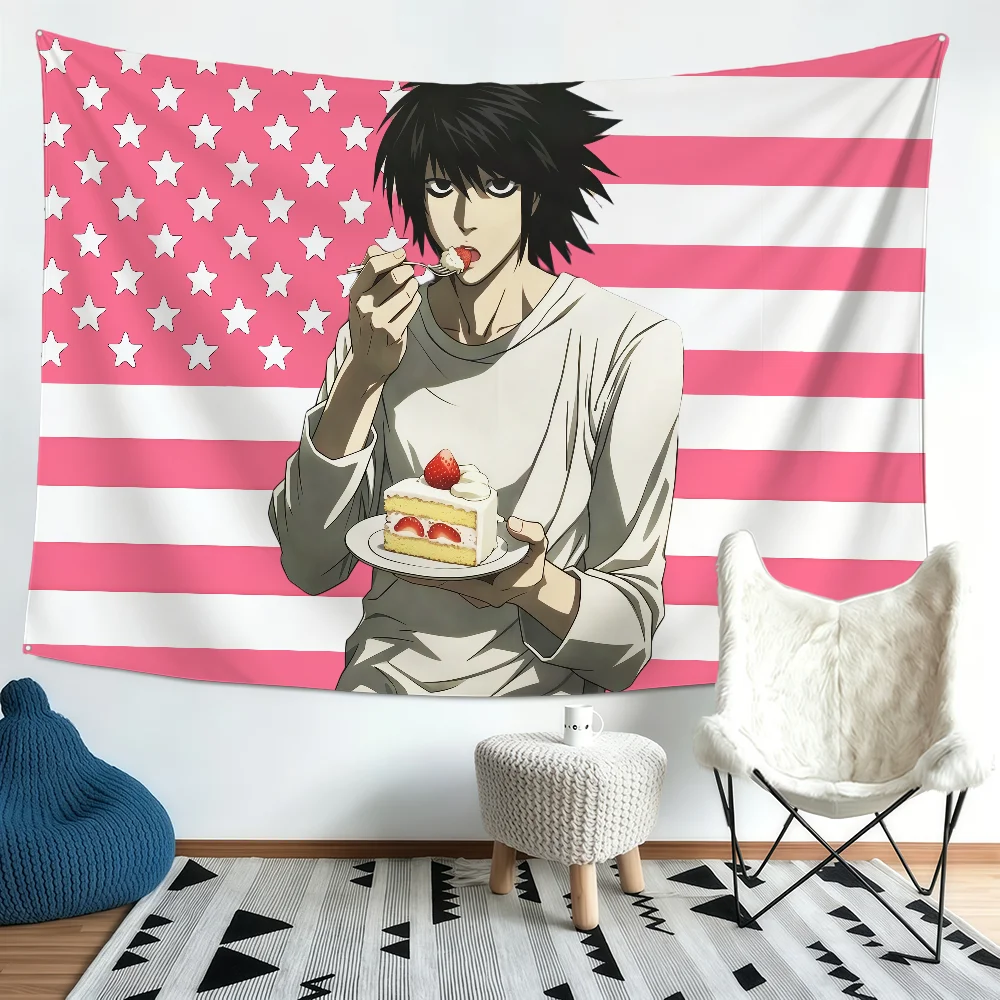Anime Death Note Flagge Polyester-Banner Modische Flaggen für Party, Bar, Club, Außen- und Innenbereich, Wanddekoration, Banner, Geschenk für Fans – Detail 8