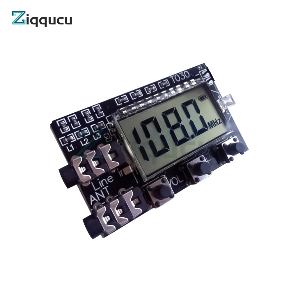 DC 3.6V-15V Digital LCD Dual Channel FM Transmitter Board Module Fm 76MHz to108MHz Module Stereo Wireless Audio Transmission