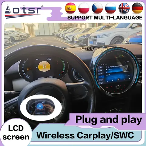 LHD RHD 디지털 퍼포먼스 디스플레이 대시보드, BMW MINI F54 F55 F56 F57 R56 R60 LCD 스피드 테이블, 자동차 가상 정보