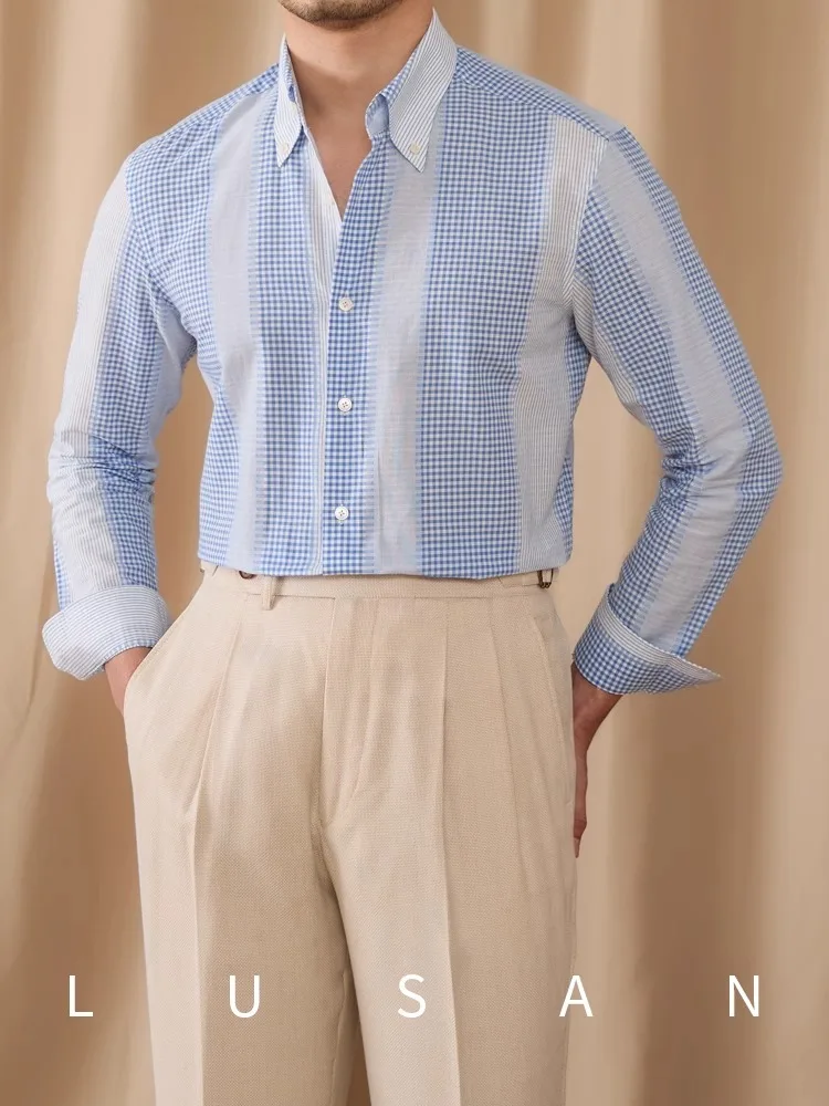 

Men's Cotton Commuter Shirt | Breathable Long Sleeve Casual | Light Daily Wear Top | Trendy Versatile Fashion Shirt