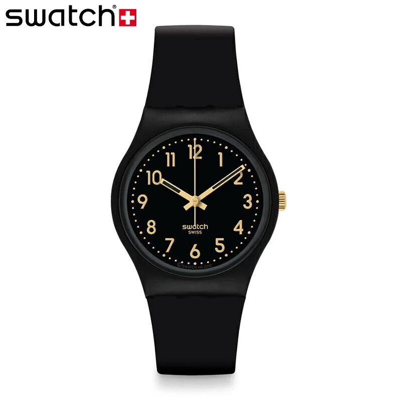 Swatch Swiss Watch White Bishop 2.0 Night Light Quartz Watch Valentine's Day Gift Gold Password 2.0 SO28B113