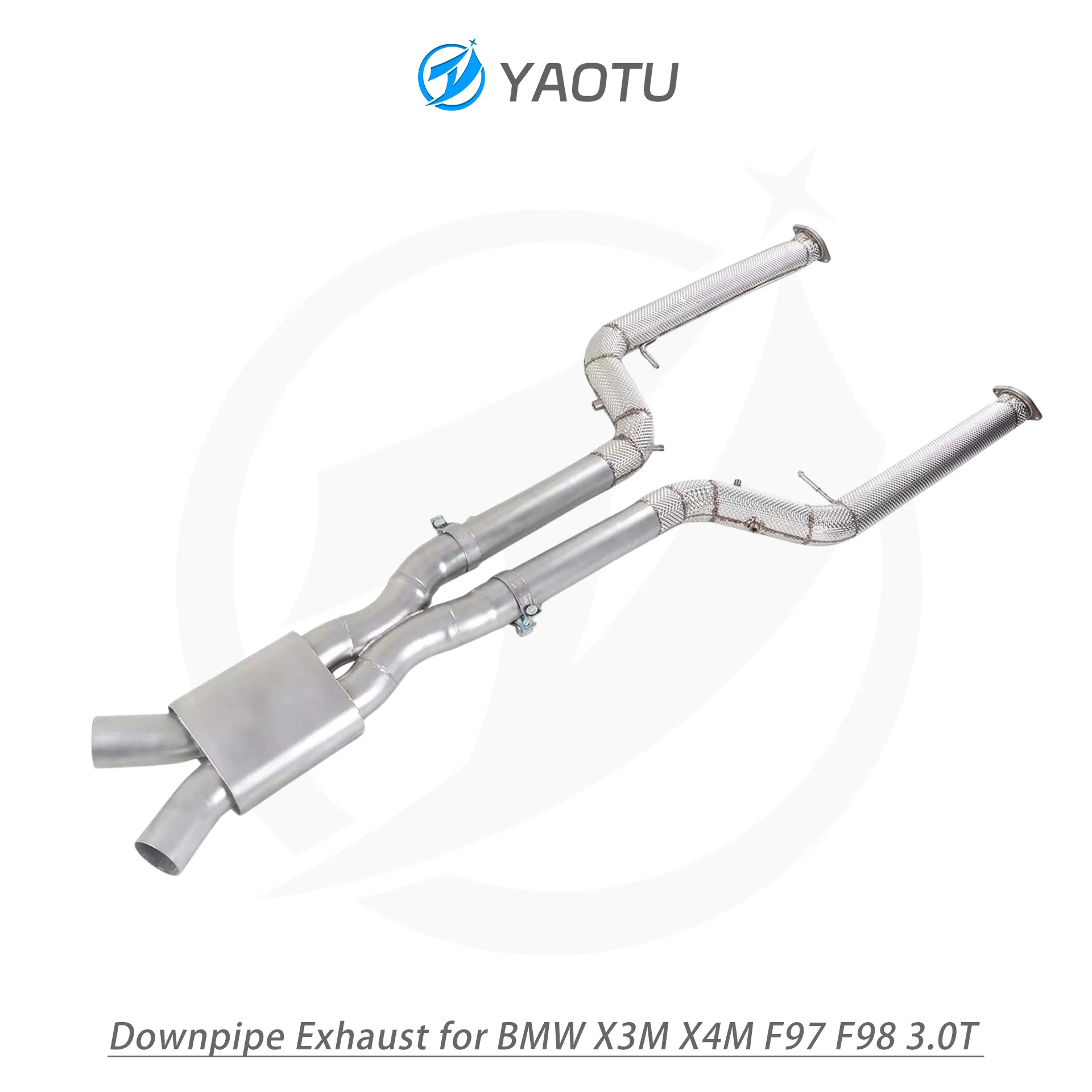 YT OEM 304 Stainless Steel Performance Racing Exhaust Pipes Equal Length Mid Pipe forX3M X4M F97 F98 3.0T Cars