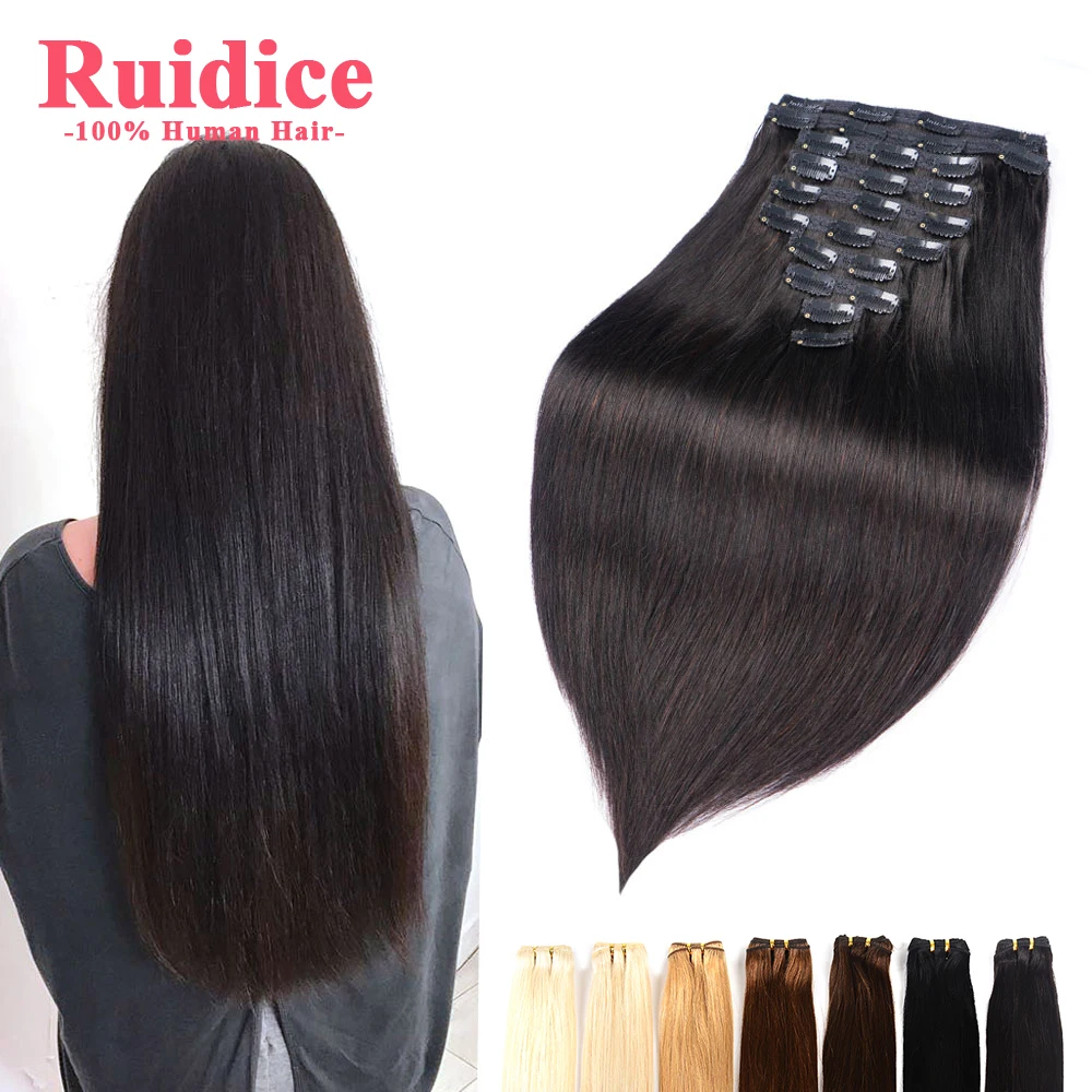 

Factory Sale 14" to 24" 160g 200g 240g Volumes Human Hair Extensions Clip In Brazilian Hair Clip Ins Remy Human Hair Full Head