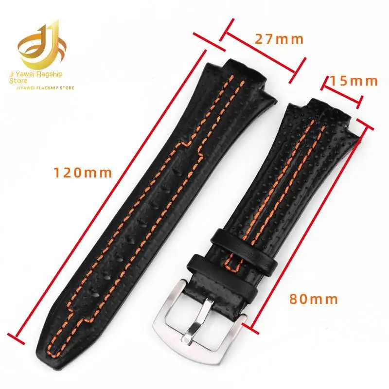 Genuine Leather Watch Strap for Seiko Sportura SNL029P2 SNL021P1 SNA595P2 SNL017P1 Watchband 27X15MM men\'s Bracelet accessories