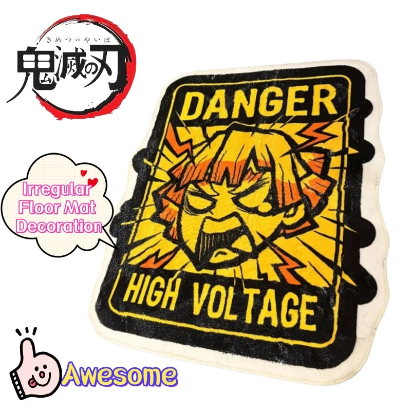 

Demon Slayer Agatsuma Zenitsu High Color Value Personalized Alien Irregular Carpet Cartoon Living Room Bedroom Non-slip Foot Mat