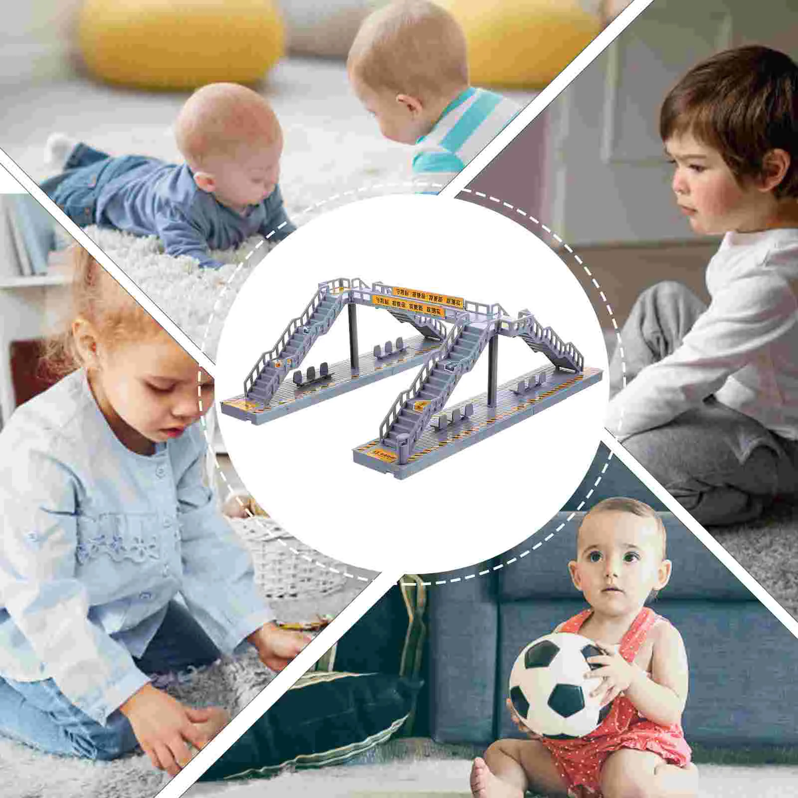 

Pedestrian Bridge Footbridge Decor Building Model Decoration Overhead Miniature Ornament for Sand Table