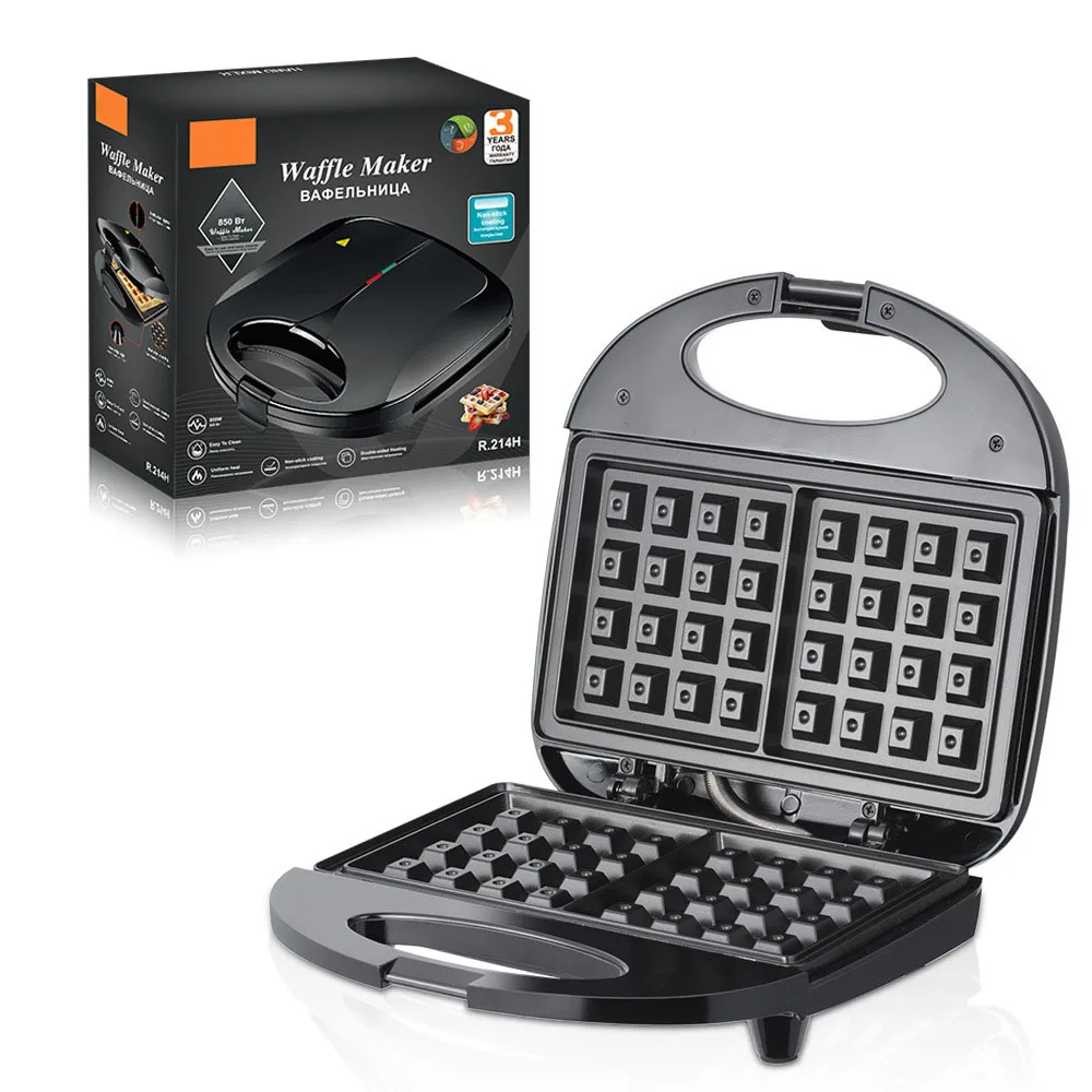 Multifunctional Double-Sided Breakfast Maker, Waffle, Sandwich & Cake Machine, Household Electric Breakfast Grill