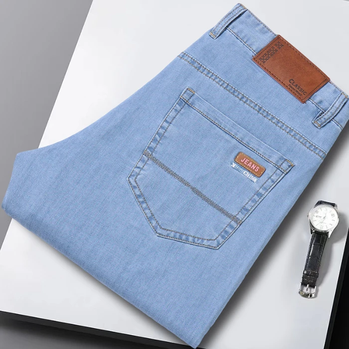 

2026 New In Summer Thin Jeans Men's Loose Lightweight High Quality Straight Trendy Versatile Long Pants