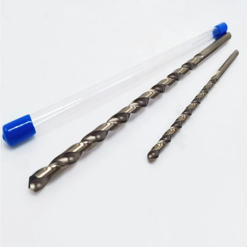 1PC 1.5mm-13mmx160mm-250mm OAL HSS-CO 5% Cobalt M35 Long Twist Drill Bits For Stainless Steel Alloy Steel & Cast Iron