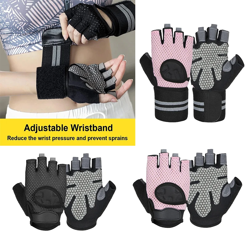 Weightlifting Gloves Men Women Workout Glove Barbell Gym Fitness Gloves with Wrist Support for Cossfit Training Exercise Protect