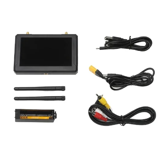 Skyzone M5f Dvr Fpv Monitor 5Inch Lcd 800X480 Highlight Screen Bulit-In 5.8G 48ch Steadyview Ontvanger Koellichaam Ventilator 2-6S Lipo