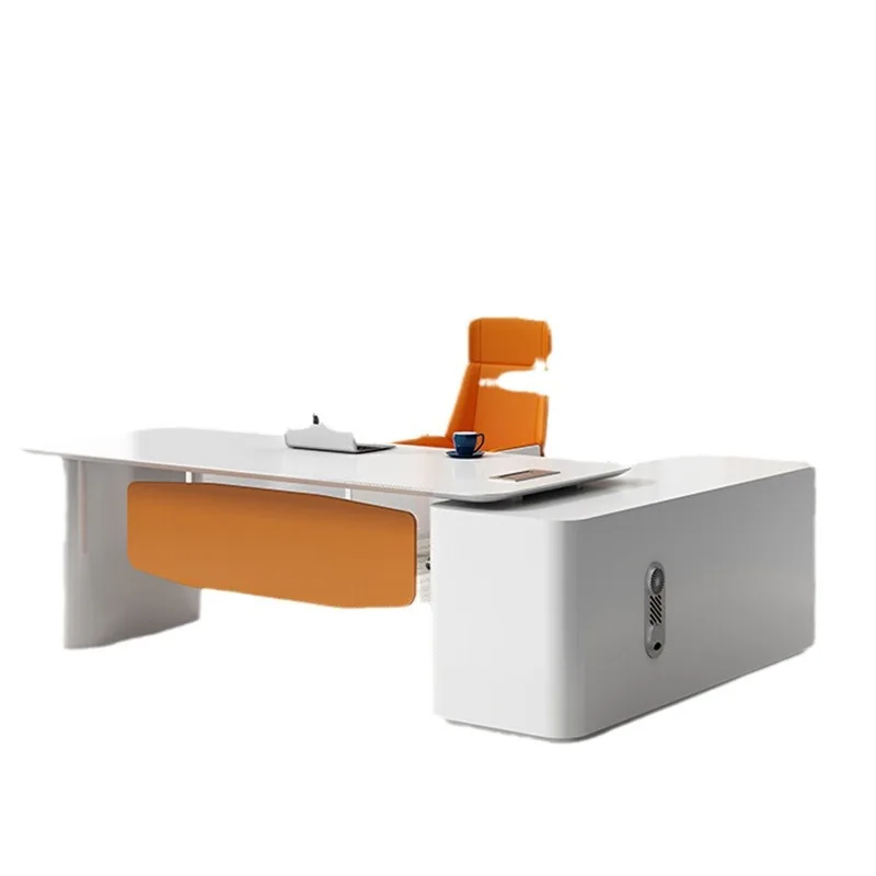 YJQ Painted Boss Executive Desk Fashionable Manager Executive Table Modern Simple Office Furniture