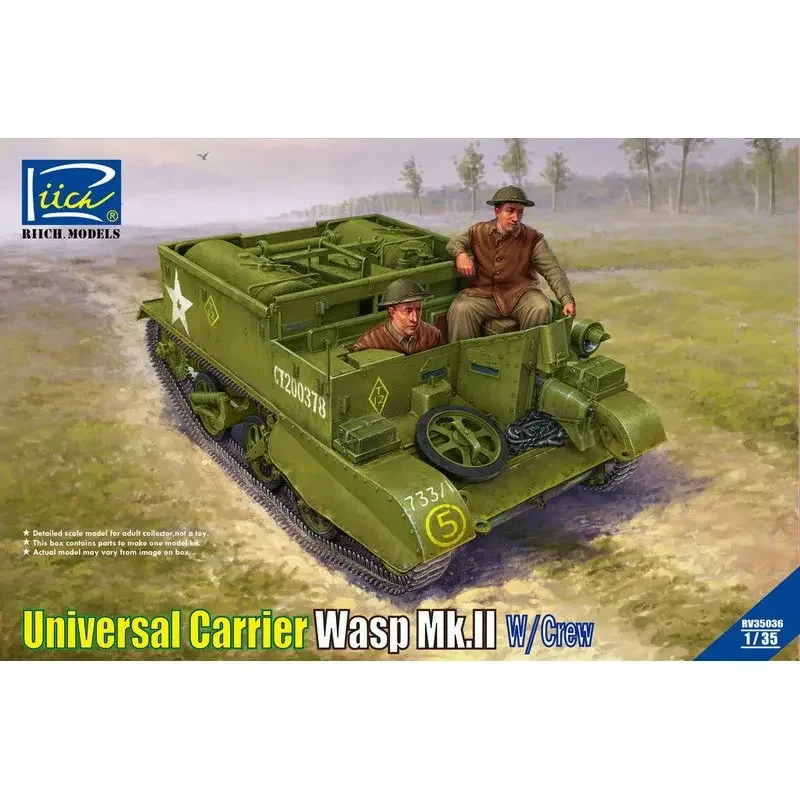 

Riich Models RV35036 1/35 Универсальный несущий держатель Wasp Mk.II с комплектом масштабной модели