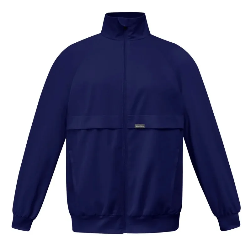 unisex-solid-color-stand-up-collar-long-sleeved-medical-patrol-jacket-with-built-in-pockets-nurse-duty-patrol-work-uniform