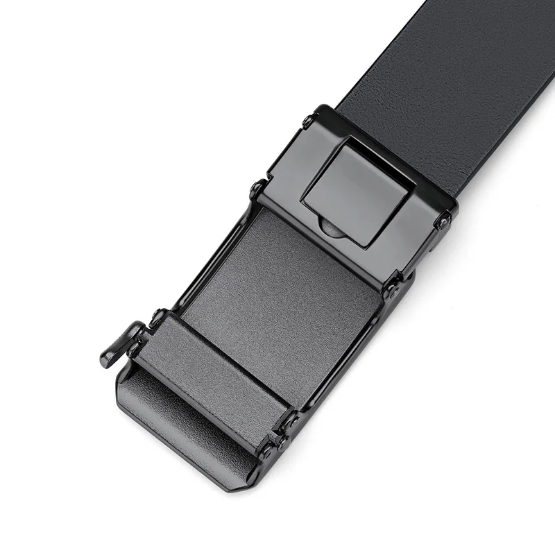 Genuine leather men's fashionable belt with automatic buckle, high-quality belt, business and leisure belt