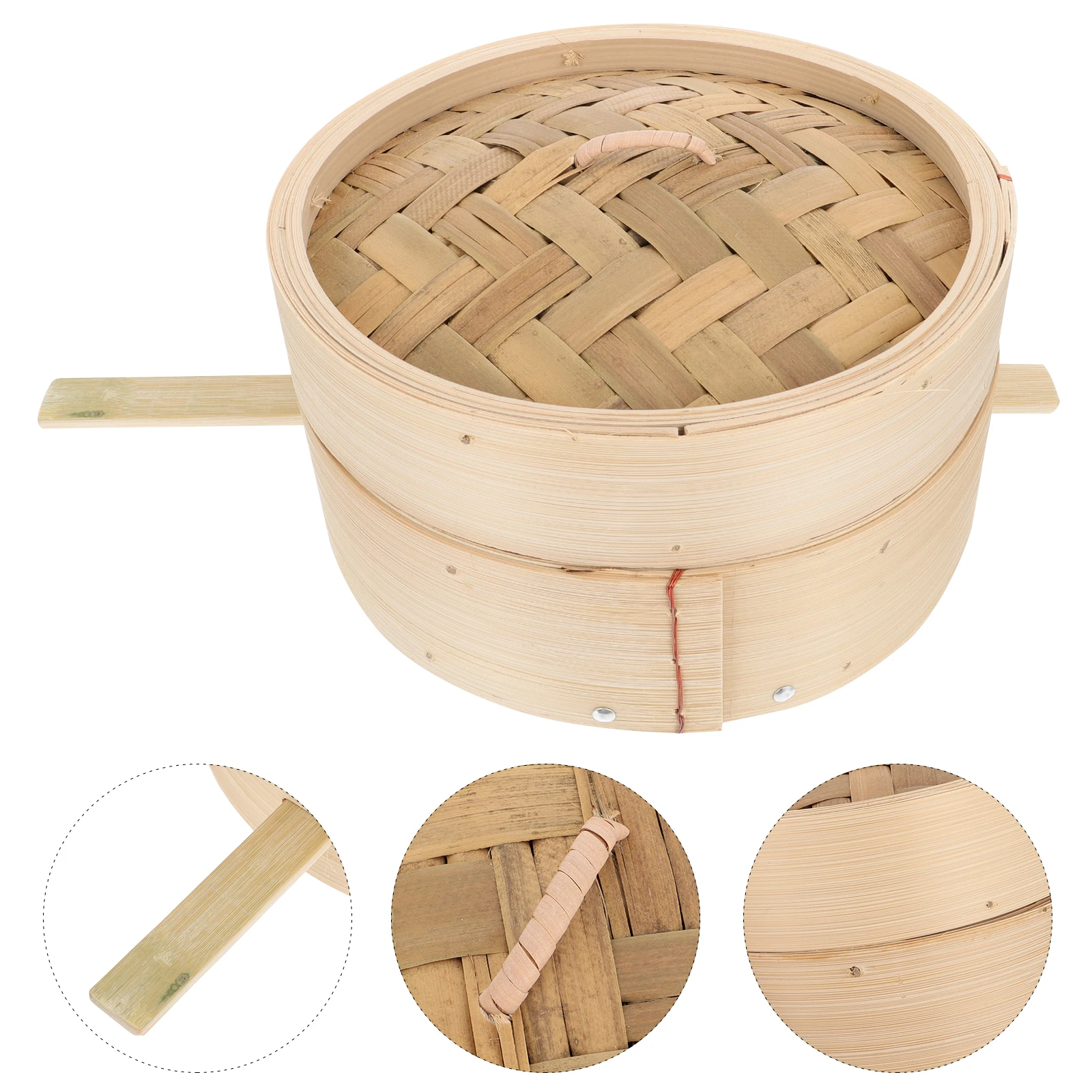 

2pcs Bamboo Steamer for Cooking Wok Pot Steam Vegetables Fish Meat Multi-functional Kitchen Food Steamer Household