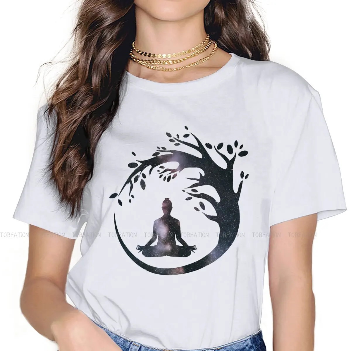 Meditation Fashion TShirts Buddha  Oriental Mysterious Culture Woman Style 5XL T Shirt O Neck