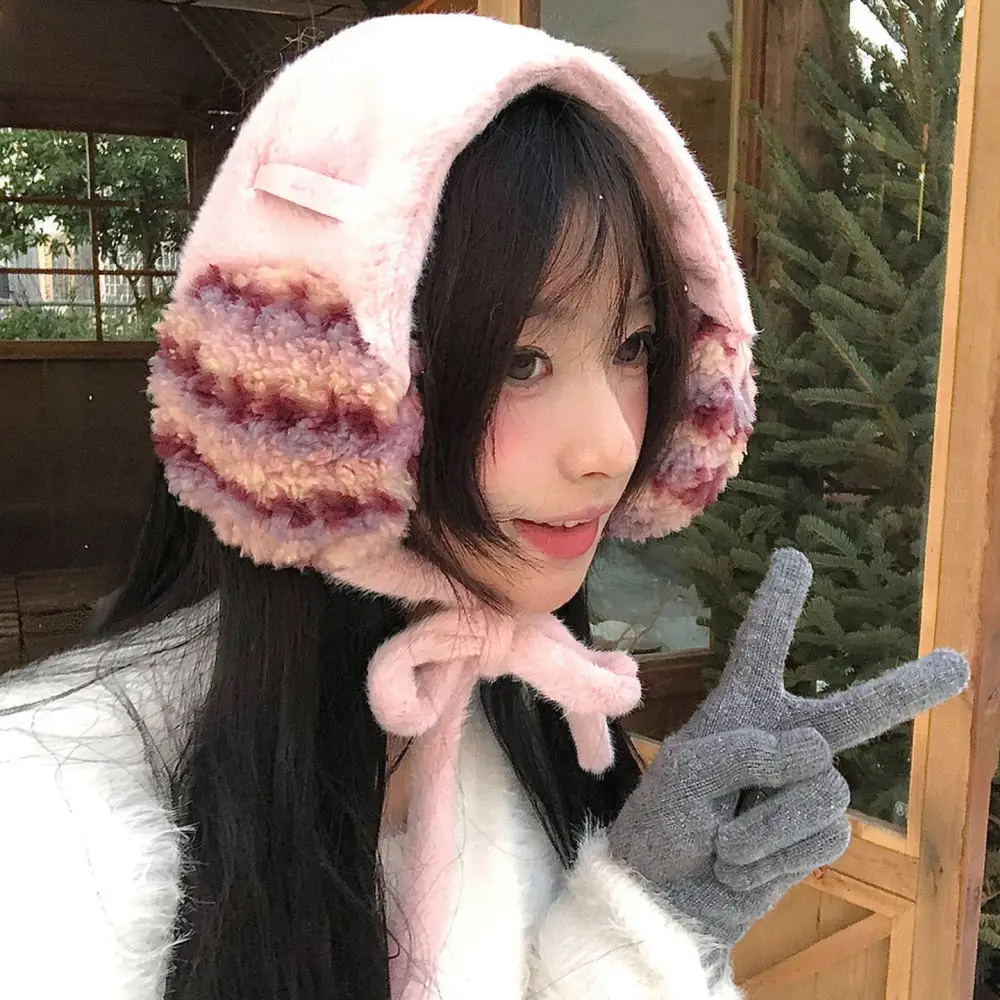 cozy-thickened-plush-earmuffs-for-winter-warm-striped-ear-warmers-women-soft-windproof-outdoor-cycling-travel-ear-muffs