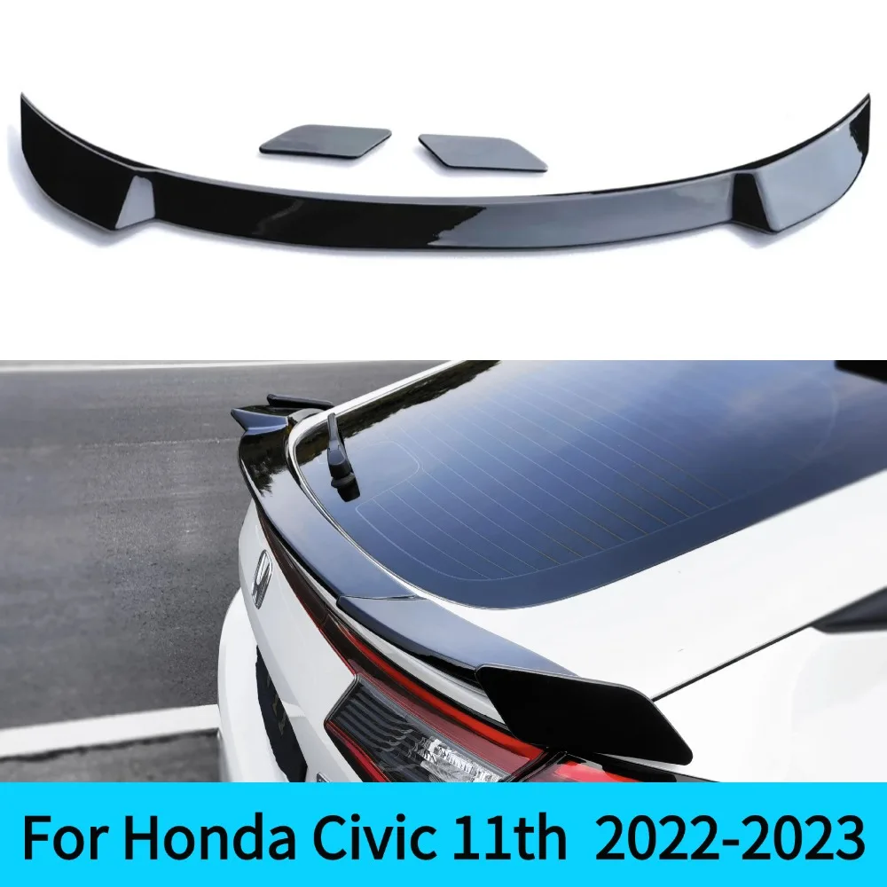 For Honda Civic Hatchback 11th Gen 2022-2023 Rear Wing Trunk Spoiler Tail Deflector Airfoil Tuning For