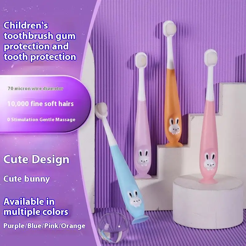 

1 Piece Million Nano Bristle Children Tooth Brush Ultra-Fine Soft Kids Cute Cartoon Toothbrush For 2-12 Years Old