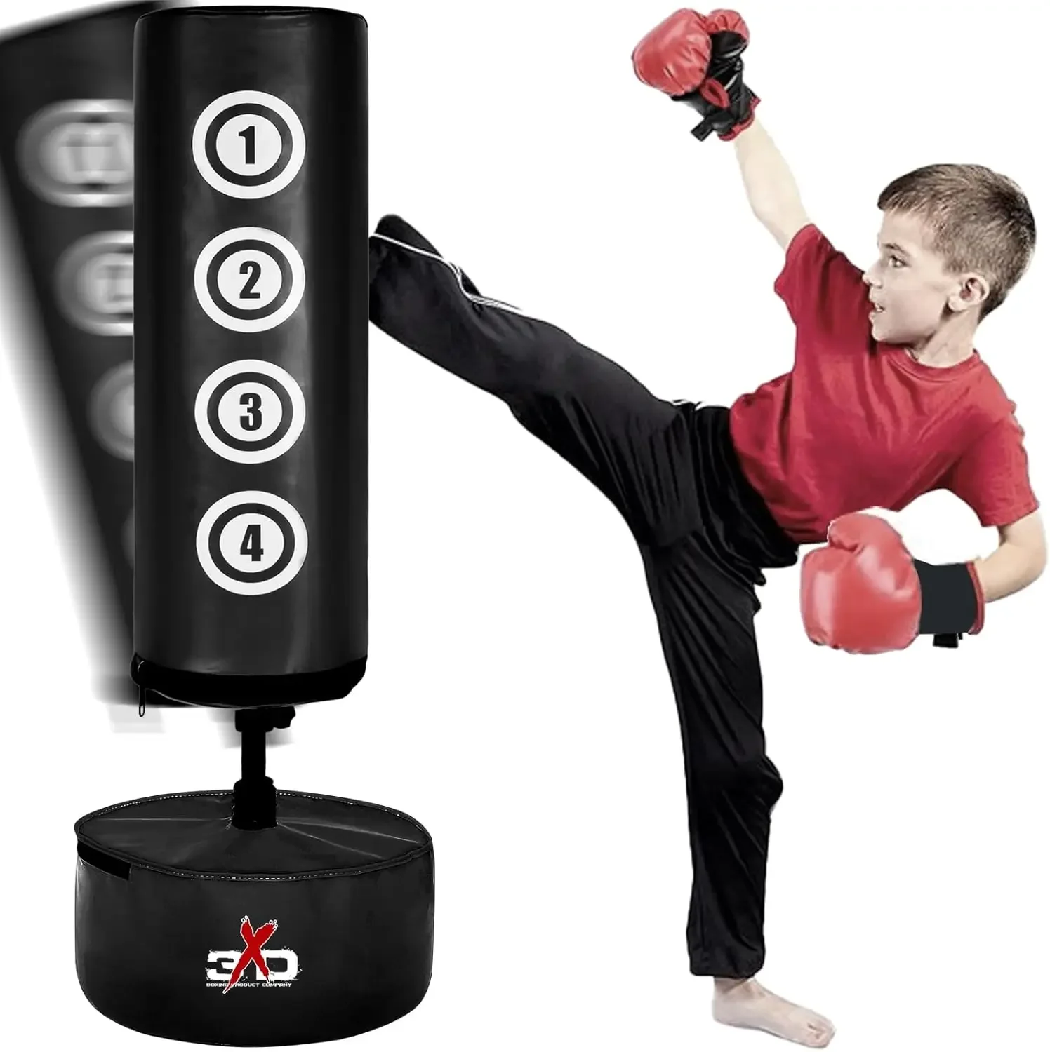 Punch Boxing Bag - Perfect for Junior Practice Boxing, Karate, Muay Thai, Tae Kwan Do Kids Development