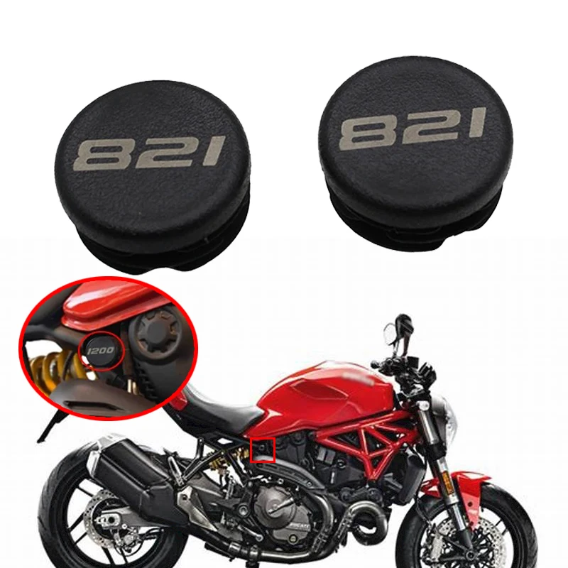 

Motorcycle Accessories Decorative Frame Cap Set Fit For Ducati Monster 821 Monster 1200/1200S 2014 2015 2016 Frame End Caps Plug