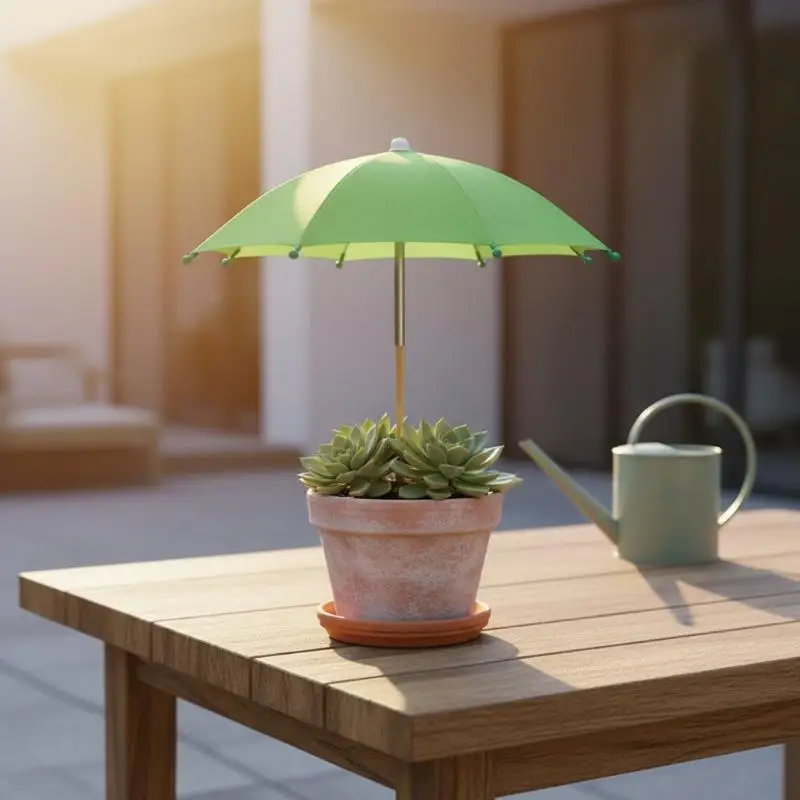 Outdoor Adjustable Height Plant Umbrella 2PCS Garden Sun Protecting Canopy for Vegetable and Floral Uses