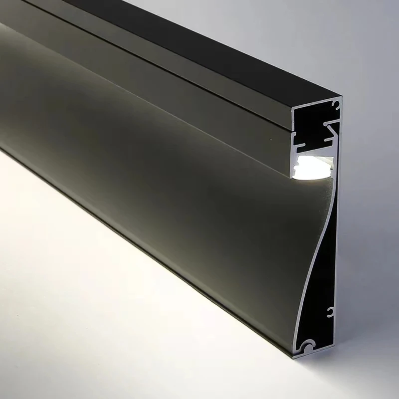 Aluminum Led Profile Skirting Linear 1.5m Wall Mount Recessed Baseboard Step Linear Lights Indoor Decor Corner Bar Lamp