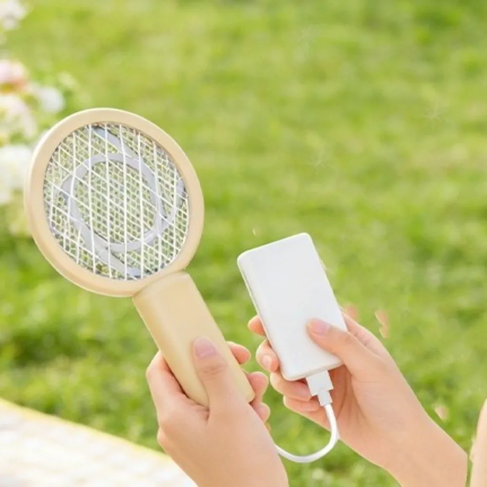 USB Charging Electric Mosquito Swatter Plastic 3 Layer Security Net USB Mosquito Swatter Portable Mosquito Trap Travel