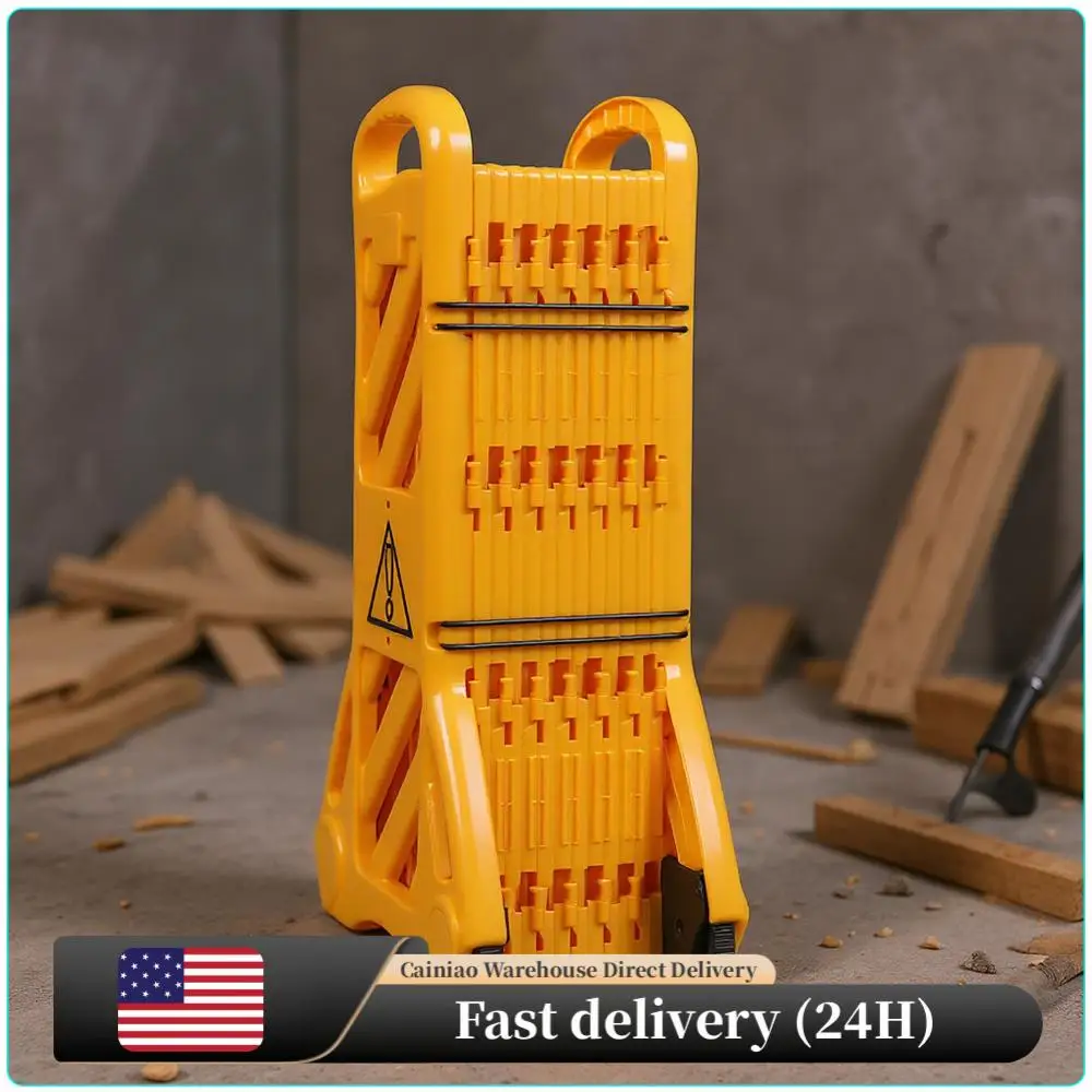 

Industrial Expandable Barricade 13 Feet with Wheels Mobile Safety Barrier Gate Retractable Traffic Fence With Warning Board