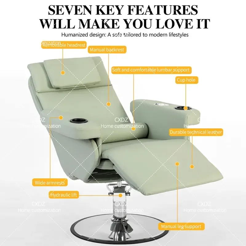 New hair chair, special perm and dyeing barber chair for beauty salon, beauty and nail salon, reclining scalp sofa chair