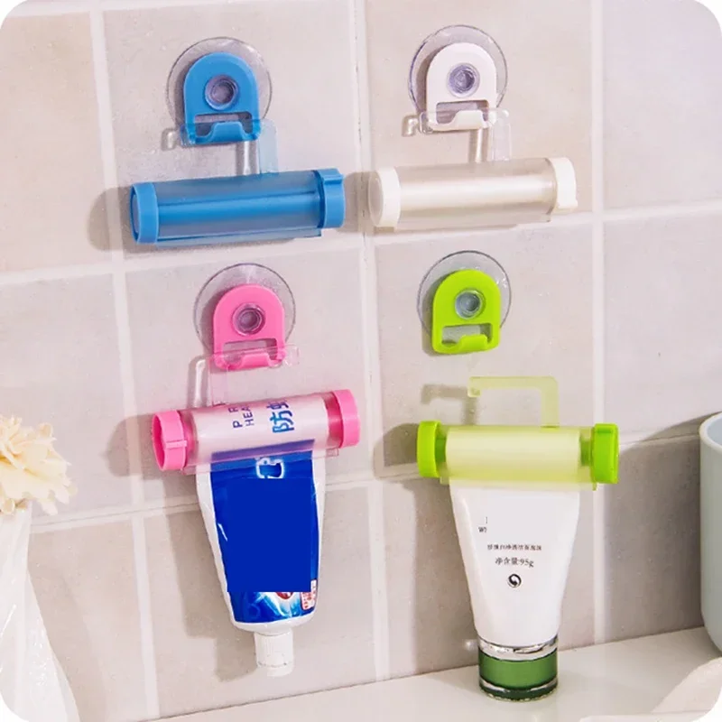 

1 PCS Creative Rolling Squeezer Toothpaste Dispenser Tube Partner Sucker Hanging Holde distributeur dentifrice