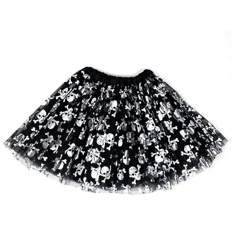 Halloween Girls Tulle Short Tutu Skirt Children Fancy Ballet Dancewear Party Costume Ball Gown Mini Skirt