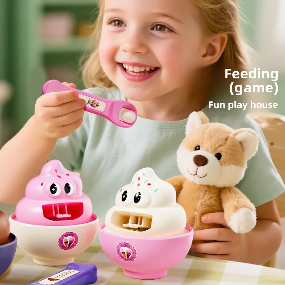 Simulação brinquedo de alimentação de alimentos japonês brinquedo de educação precoce com efeitos sonoros pudim brinquedo de alimentação recurso de dramatização