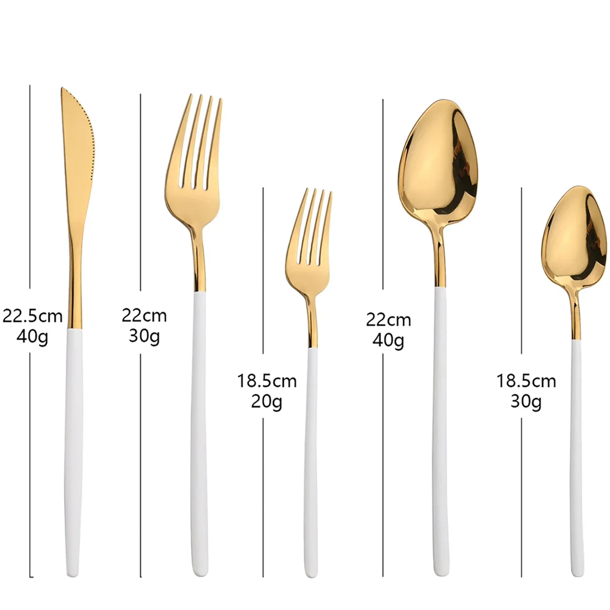 30Pcs Gold Dinnerware Stainless Steel Cutlery Set Knife Fork Tea Spoon Dinner Flatware Set Kitchen Silverware Mirror Tableware
