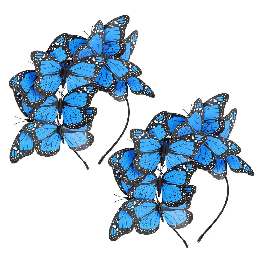 

2pcs Butterfly Headband For Women Fashion Hair Accessory Soft Comfortable Party Carnival Festival Wear Decorative