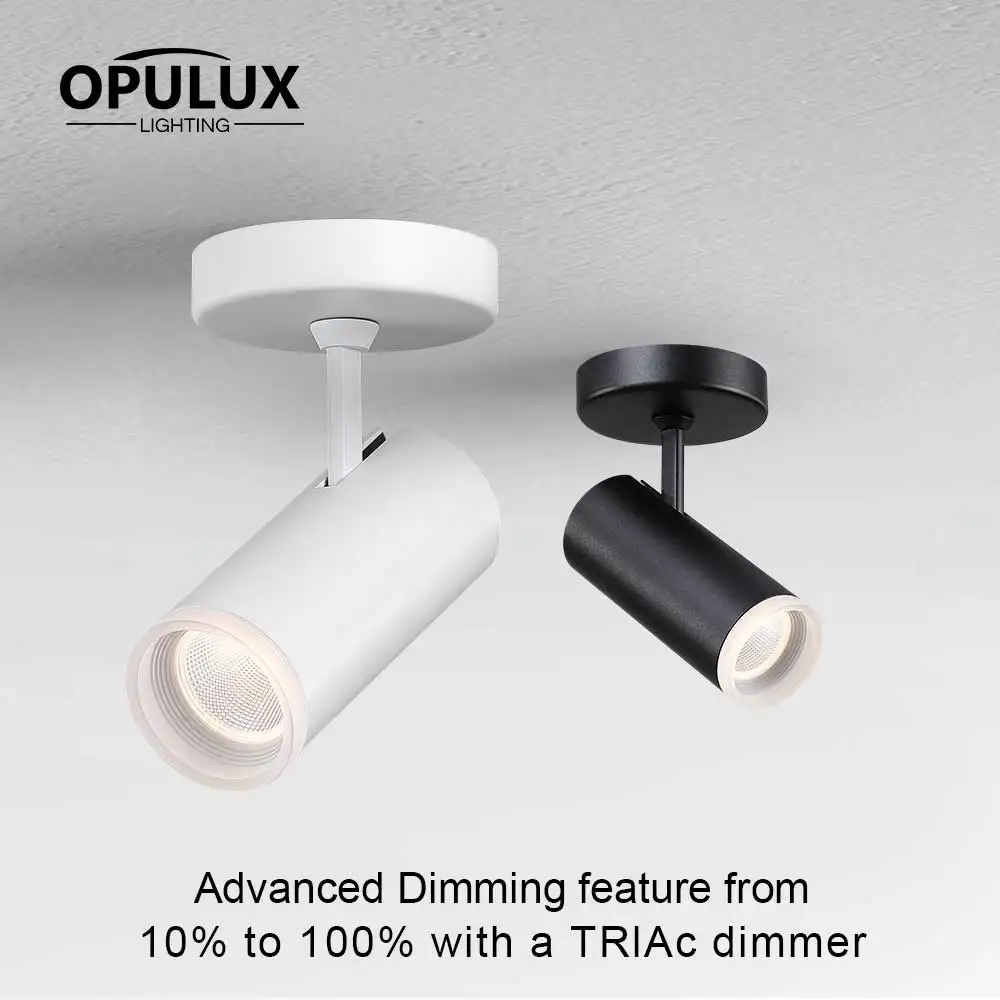 

Opulux 9W LED Ceiling Spotlight Indoor Adjustable Surface Accent Lamp for Corridor Living Room Anti-Glare Picture Artwork