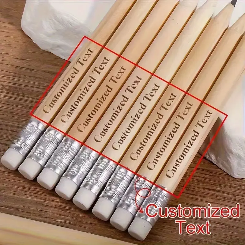 52Pcs/70Pcs/80Pcs/90Pcs Personalized Custom Engraved Date Pencils, Date Pencils, Custom Wedding Pencils, Custom Wedding Shower Game Pencils