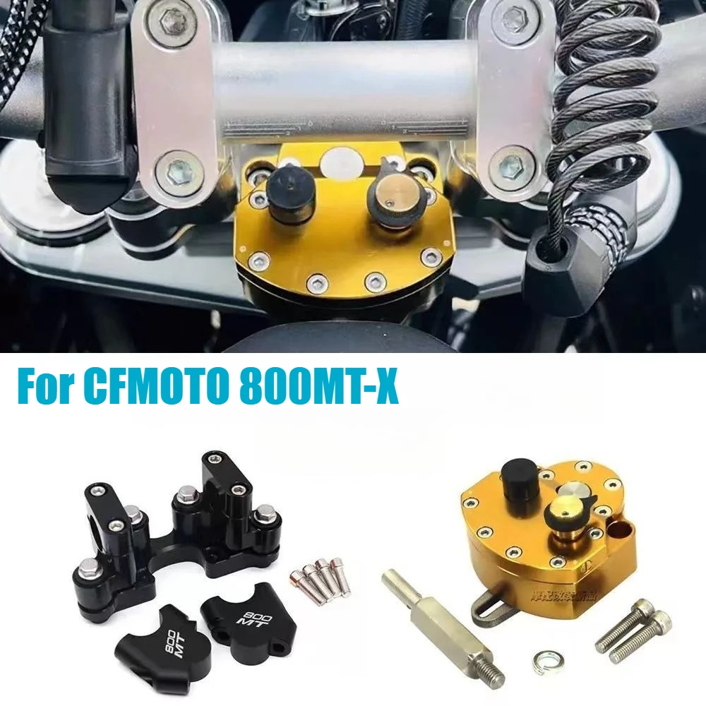 For CFMOTO 800MT-X 800MTX Motorcycle Steering Dampers Stabilizer Handlebar Riser Clamp Mount Base Heightening Move Back Bracket