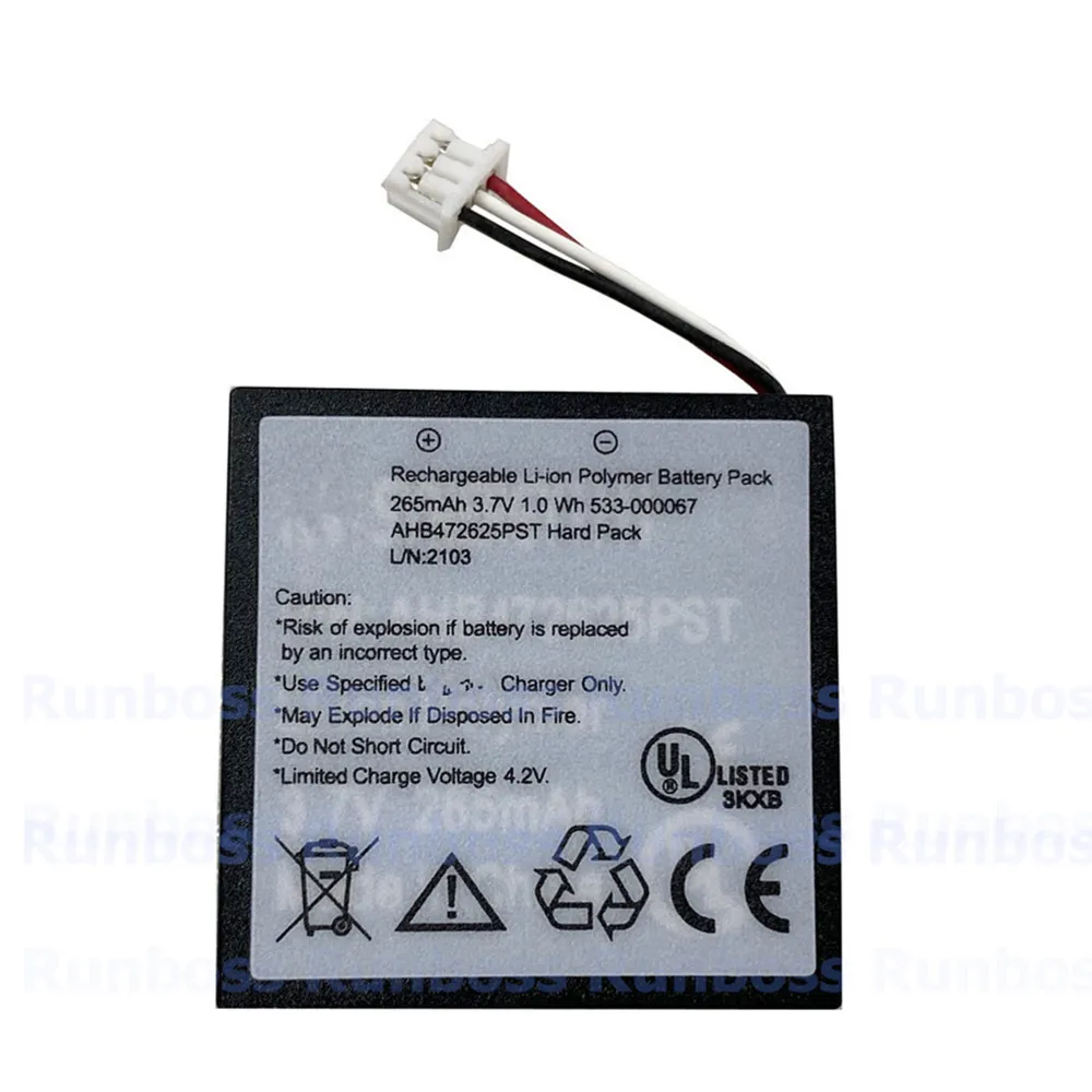 533-000067 AHB472625PST 981-000337 265mAh Battery for LOGITECH H800 Earphone Headphone