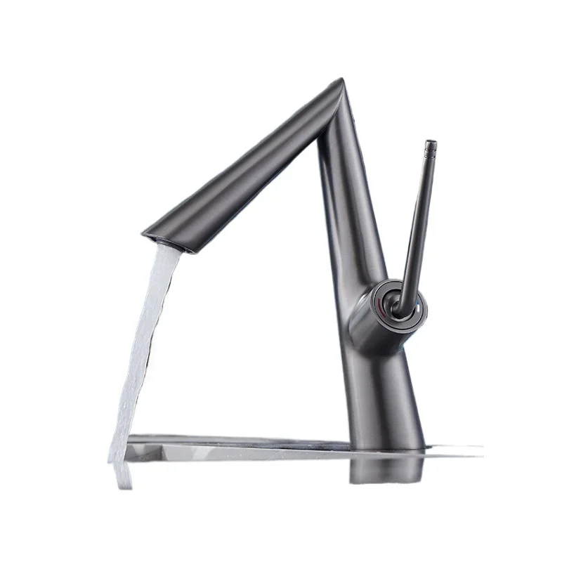 

Washbasin faucet, all-copper hot and cold toilet bathroom art creative washbasin faucet