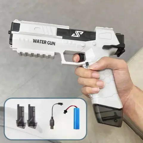 Automatiskt vatten högtryck elektrisk vattenpistol leksaker för barn sommar utomhus pool slåssspel barn vattenleksaker gåva 6 best sales elektrisk vattenpistol - №6