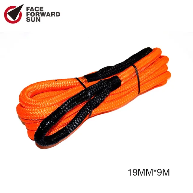 

FACE FORWARD SUN Orange 3/4"*30ft Kinetic Energy Recovery Rope,Synthetic Winch Rope,Tow Rope Car,Double Braided Nylon Rope