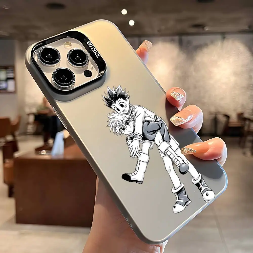 أمين H-HUNTER هنتر جراب هاتف آيفون 16 15 14 13 12 11 برو ماكس X XR XSMAX 8 7 Plus كاندي ماتي غطاء خلفي مقاوم للصدمات