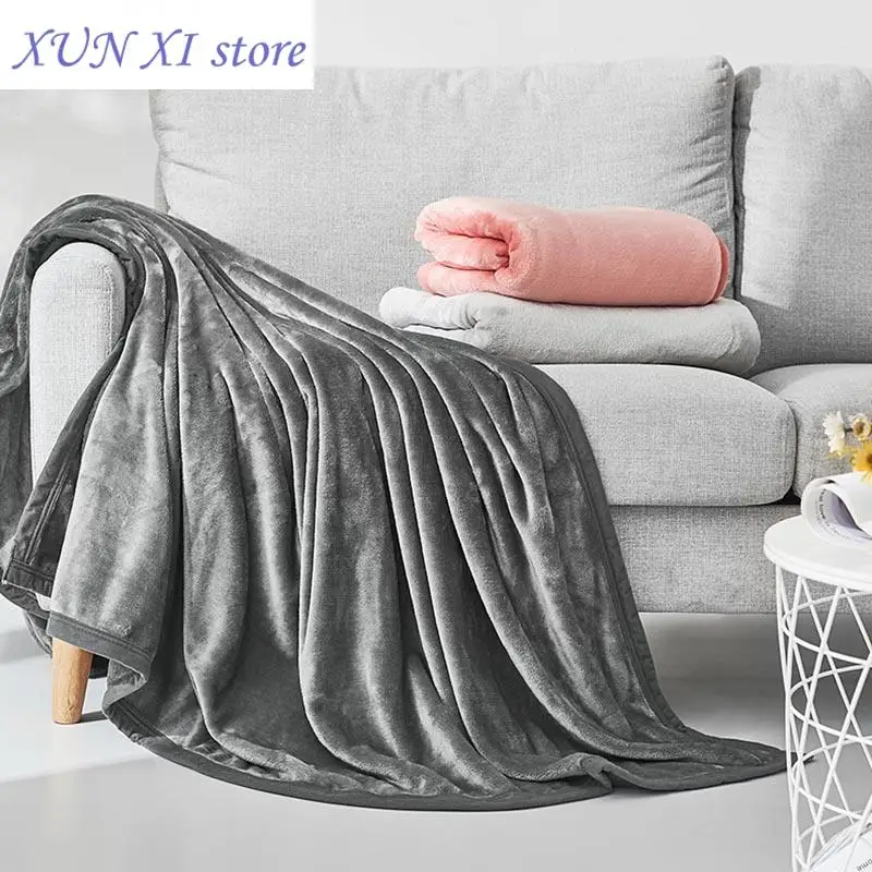 

Adult Wool Blanket Bed Needle Down Duvet Solid Color Blanket and Bedspread Soft Sofa Home Bed Cover Blankets and Throws